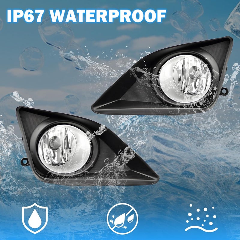 BOXLIGHT Fog Lights Compatible with 2008-2010 Toyota Corolla Bumper Driving Fog Lamps Assemblies with Switch and Wiring Harness - Image 2